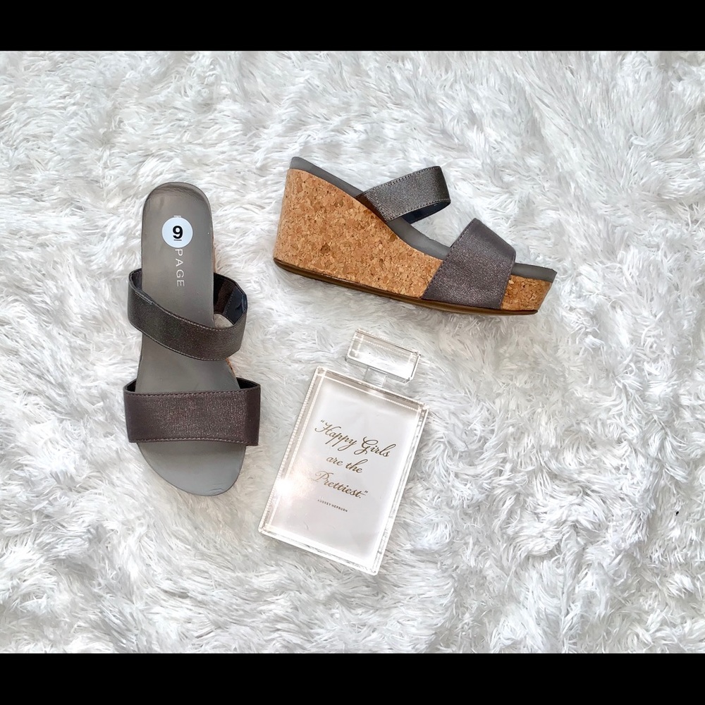 Rampage “Julian” Metallic Gray Wedges; Size 9 NWT